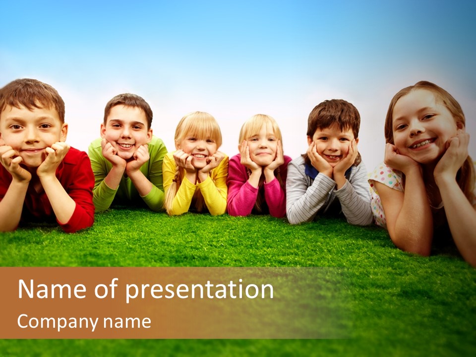 Outside Green Sister PowerPoint Template