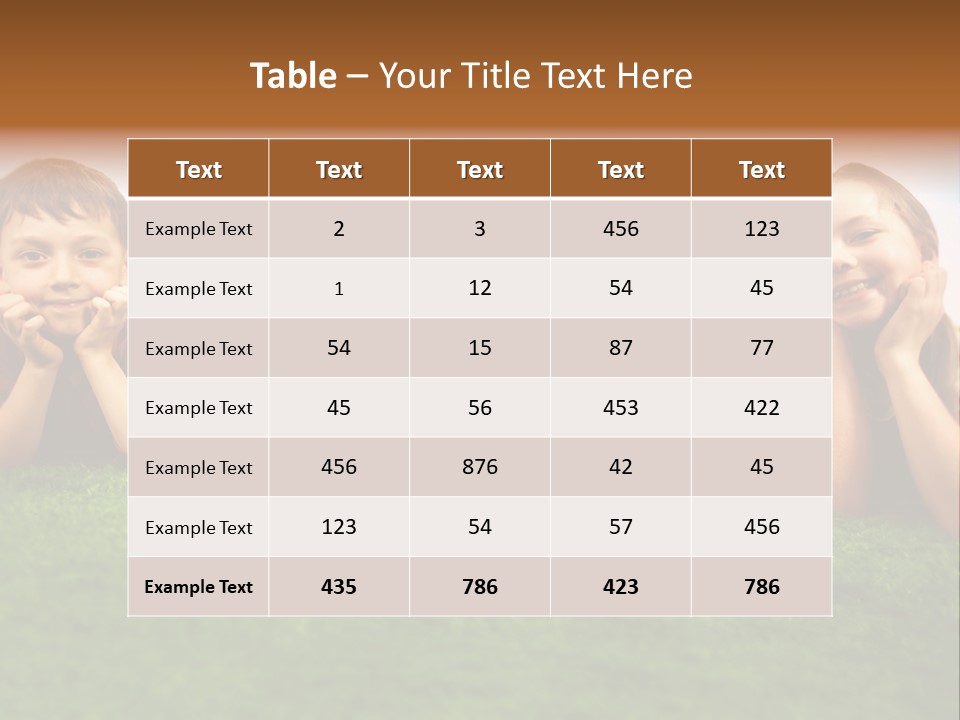 Outside Green Sister PowerPoint Template