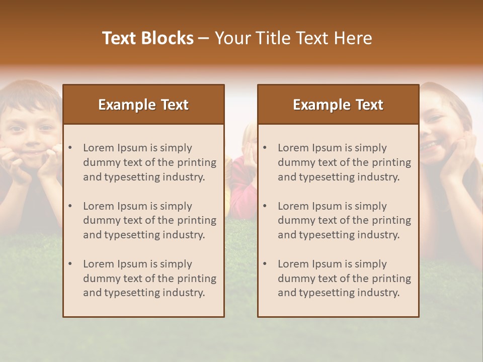 Outside Green Sister PowerPoint Template
