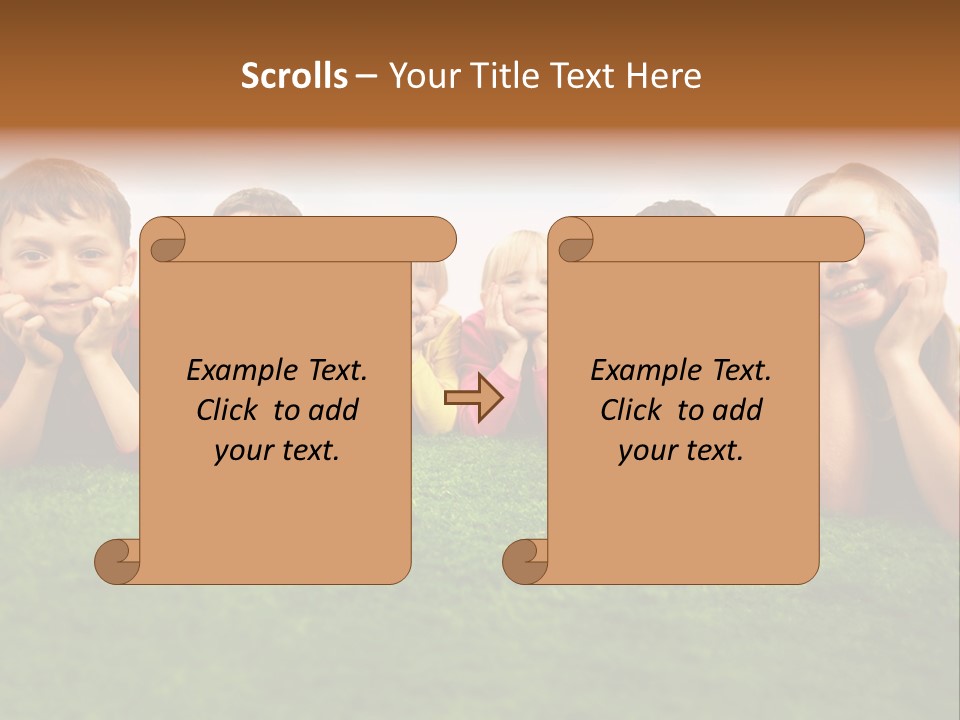 Outside Green Sister PowerPoint Template
