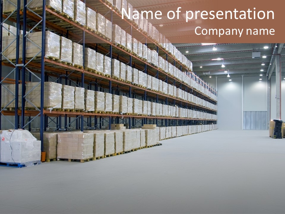 Warehouse Inside Construction PowerPoint Template