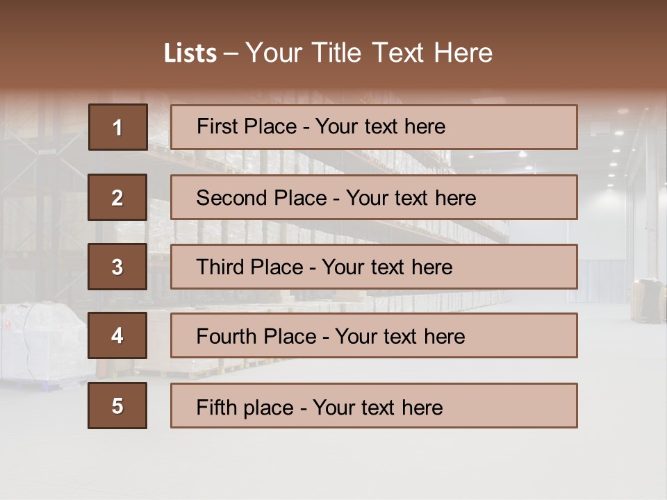Warehouse Inside Construction PowerPoint Template