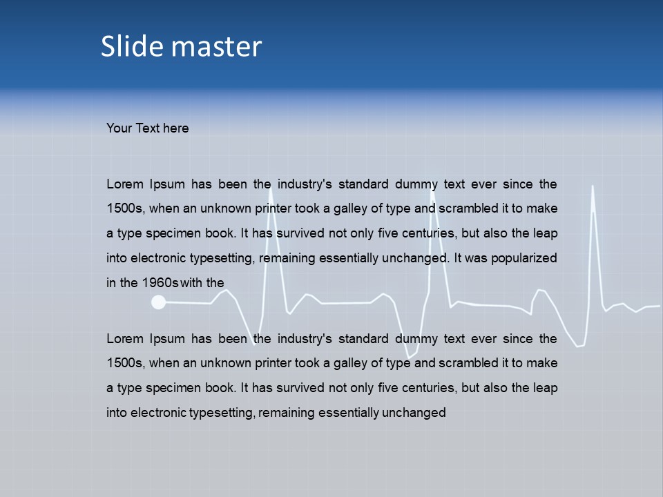 Chart Ekg Graphical PowerPoint Template