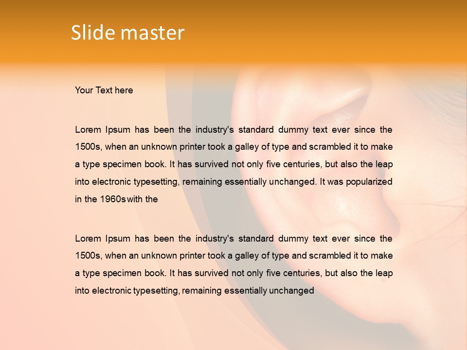 Sensual Silence Part PowerPoint Template