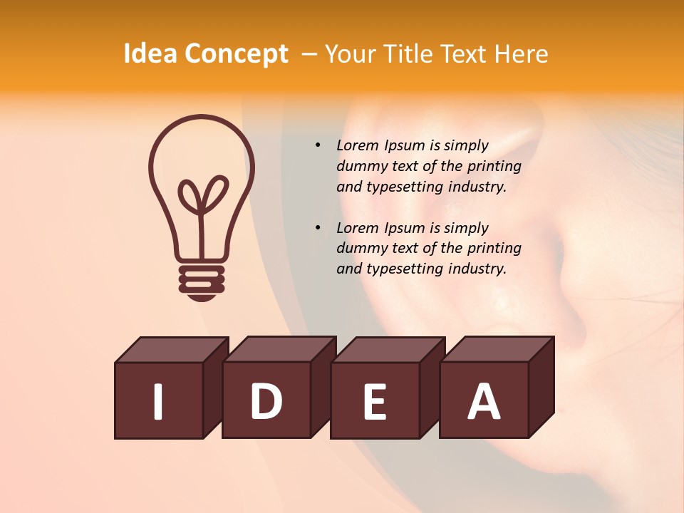 Sensual Silence Part PowerPoint Template