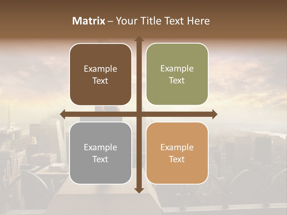High Office Sunset PowerPoint Template