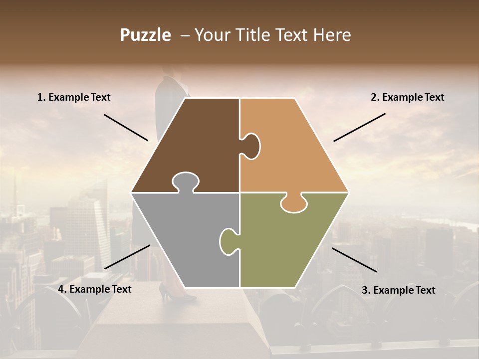 High Office Sunset PowerPoint Template