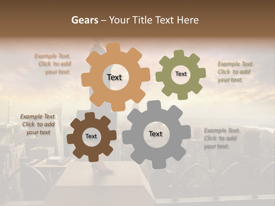 High Office Sunset PowerPoint Template