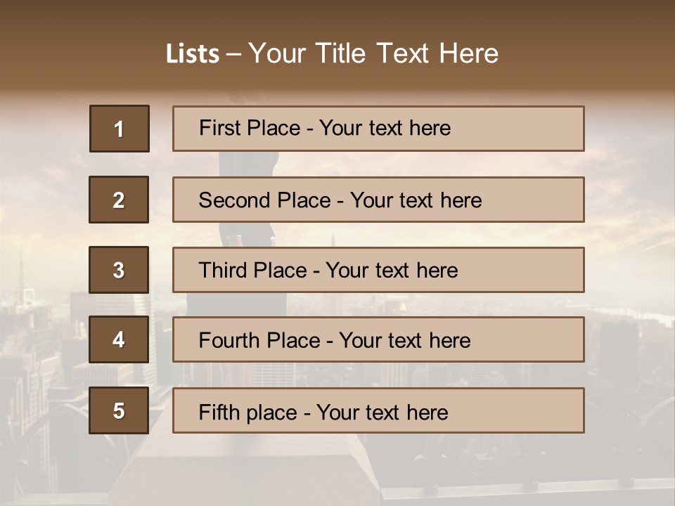 High Office Sunset PowerPoint Template