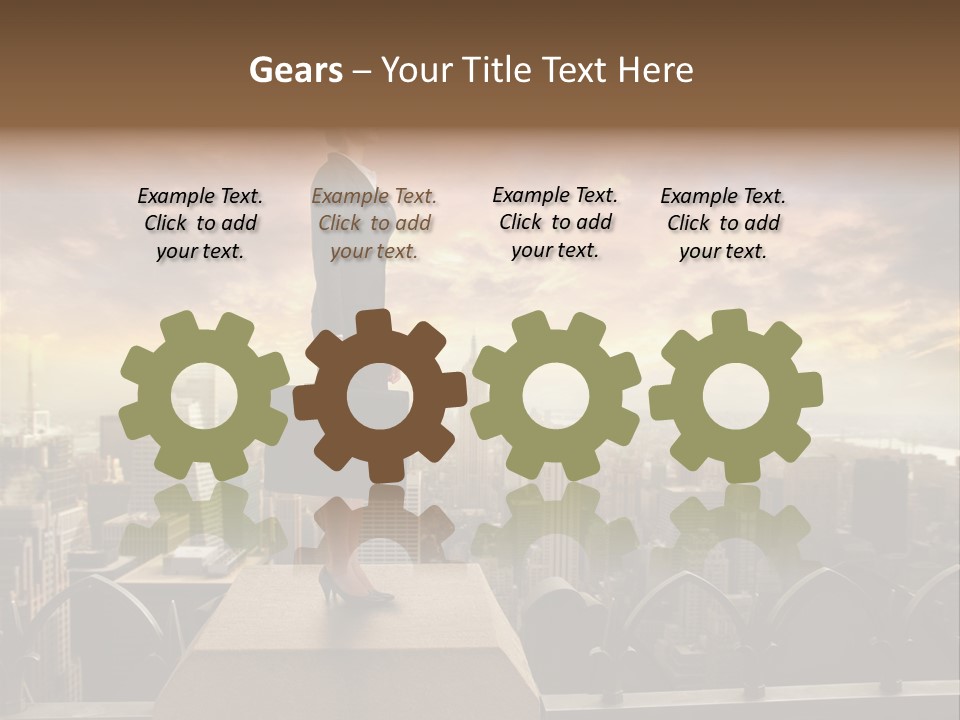 High Office Sunset PowerPoint Template