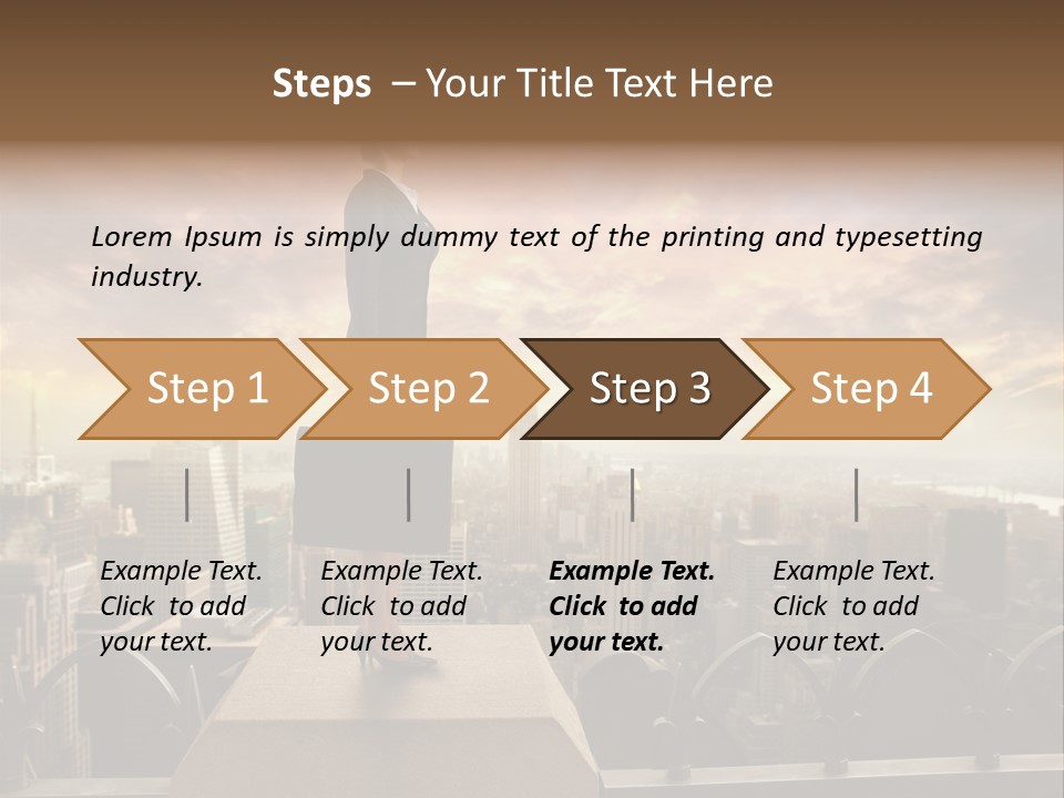 High Office Sunset PowerPoint Template