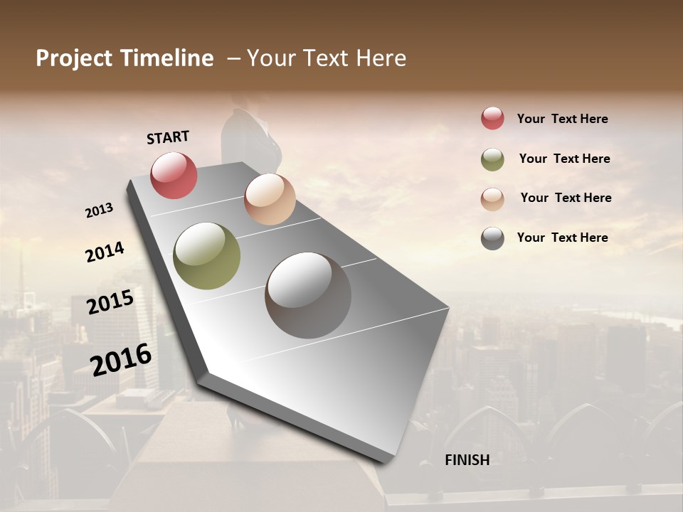 High Office Sunset PowerPoint Template