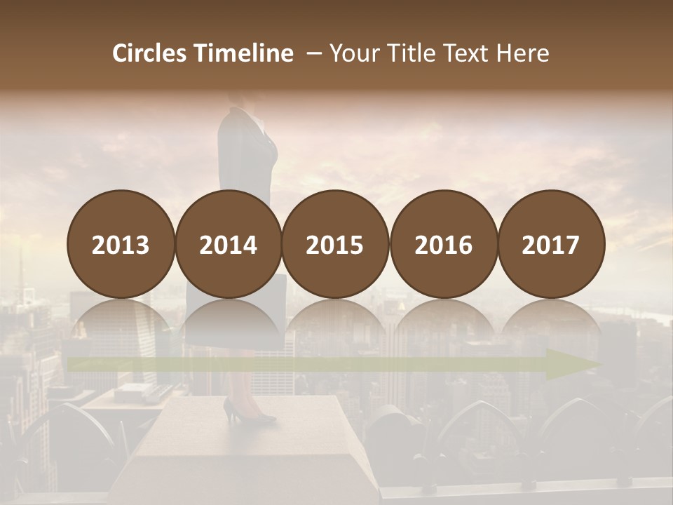 High Office Sunset PowerPoint Template