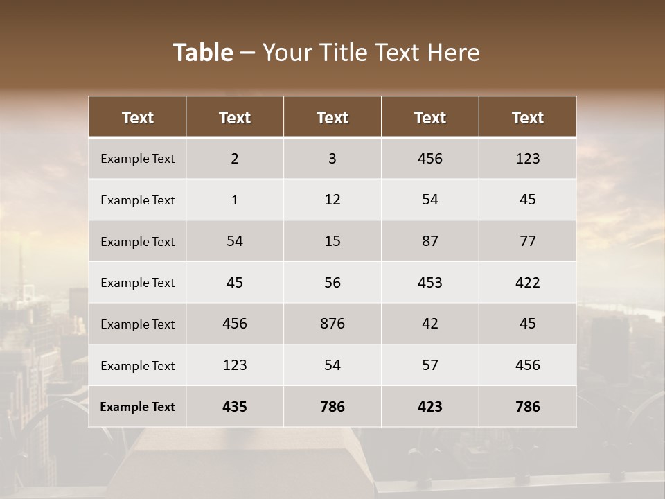 High Office Sunset PowerPoint Template