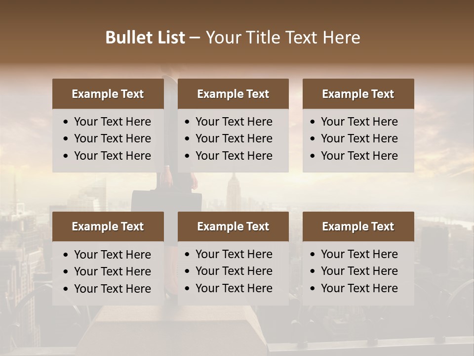 High Office Sunset PowerPoint Template