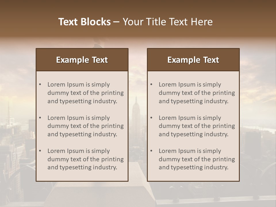 High Office Sunset PowerPoint Template