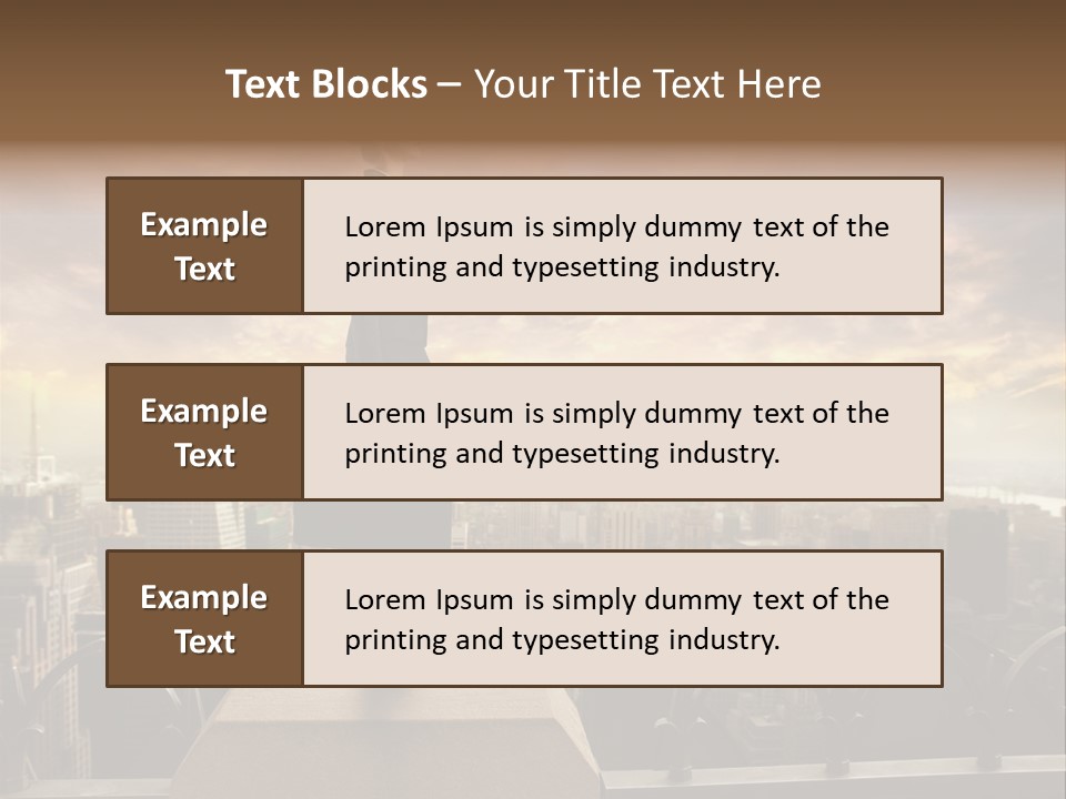 High Office Sunset PowerPoint Template