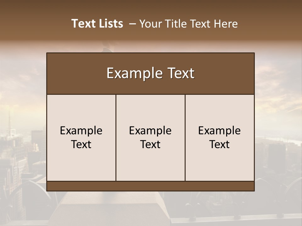 High Office Sunset PowerPoint Template