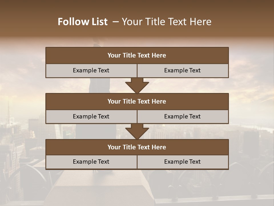 High Office Sunset PowerPoint Template