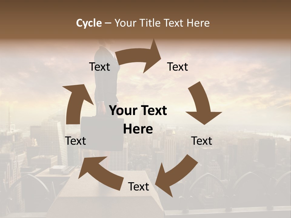 High Office Sunset PowerPoint Template