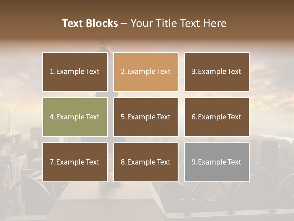 High Office Sunset PowerPoint Template