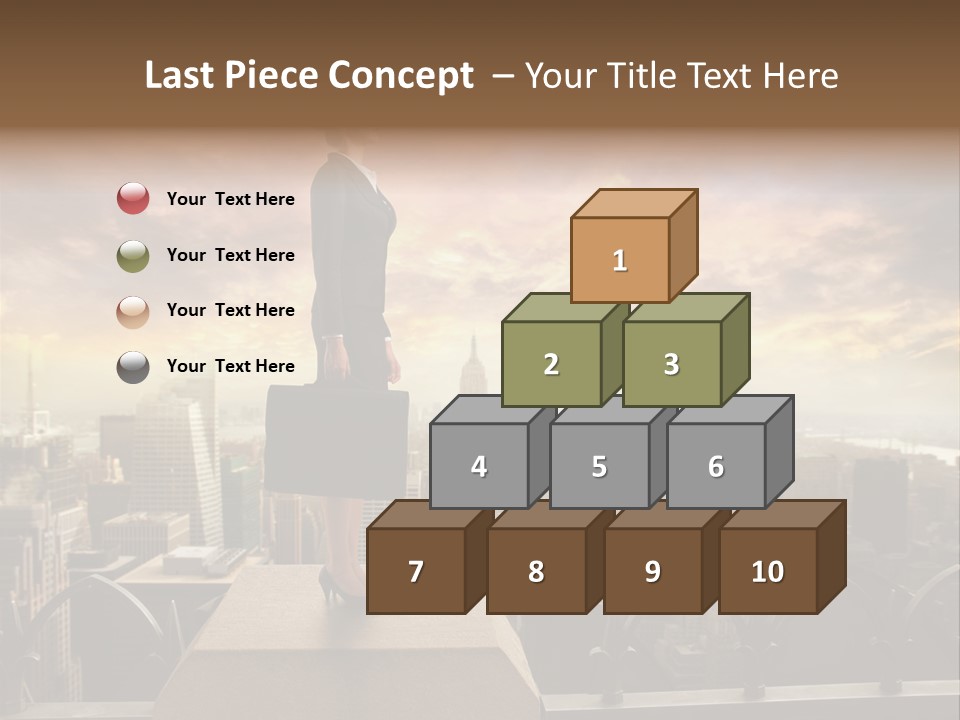 High Office Sunset PowerPoint Template
