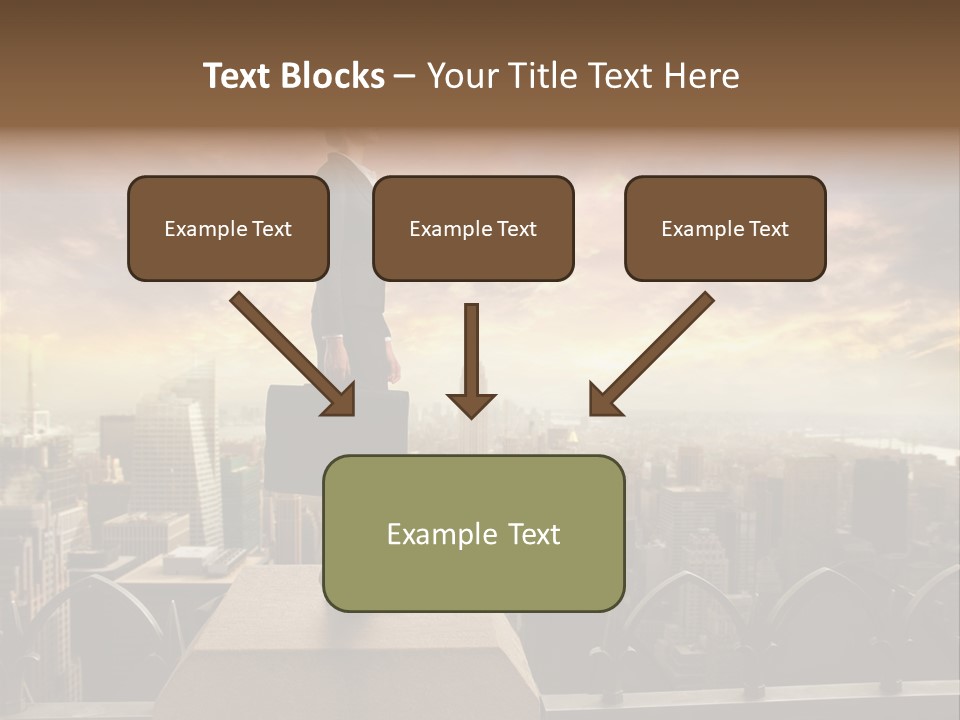 High Office Sunset PowerPoint Template