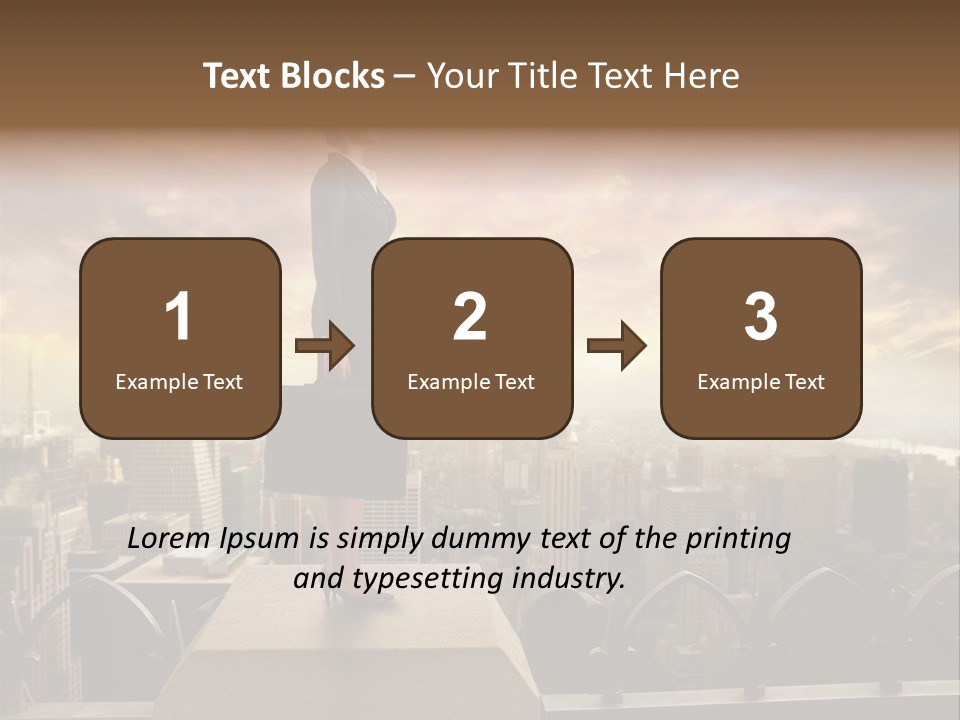 High Office Sunset PowerPoint Template
