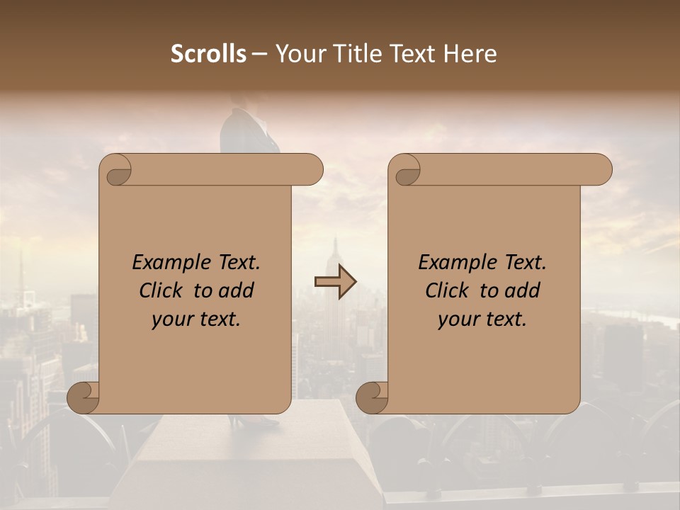 High Office Sunset PowerPoint Template