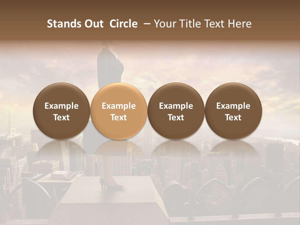 High Office Sunset PowerPoint Template