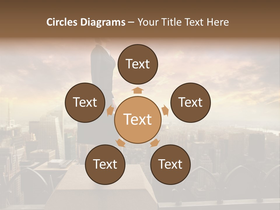 High Office Sunset PowerPoint Template