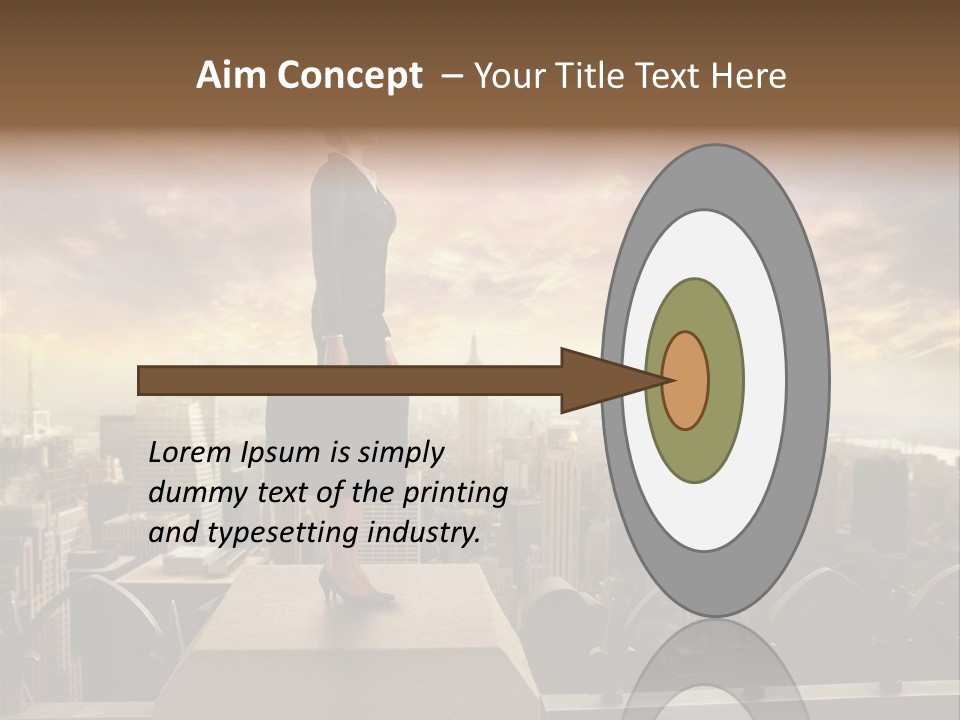 High Office Sunset PowerPoint Template