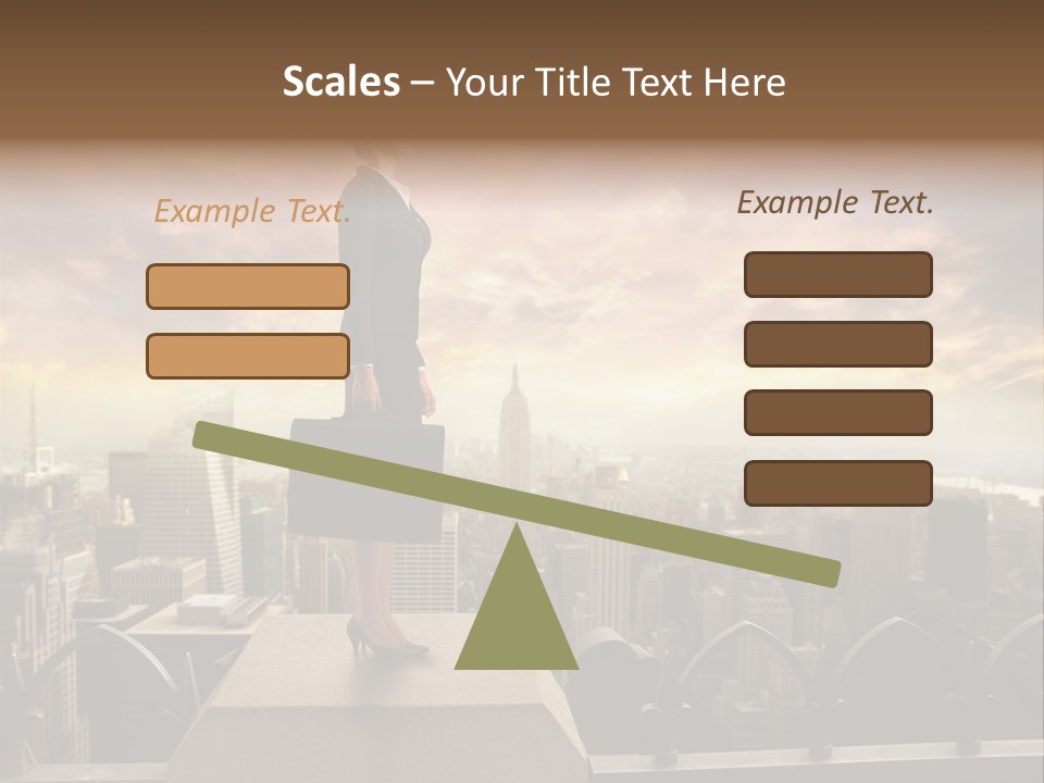 High Office Sunset PowerPoint Template