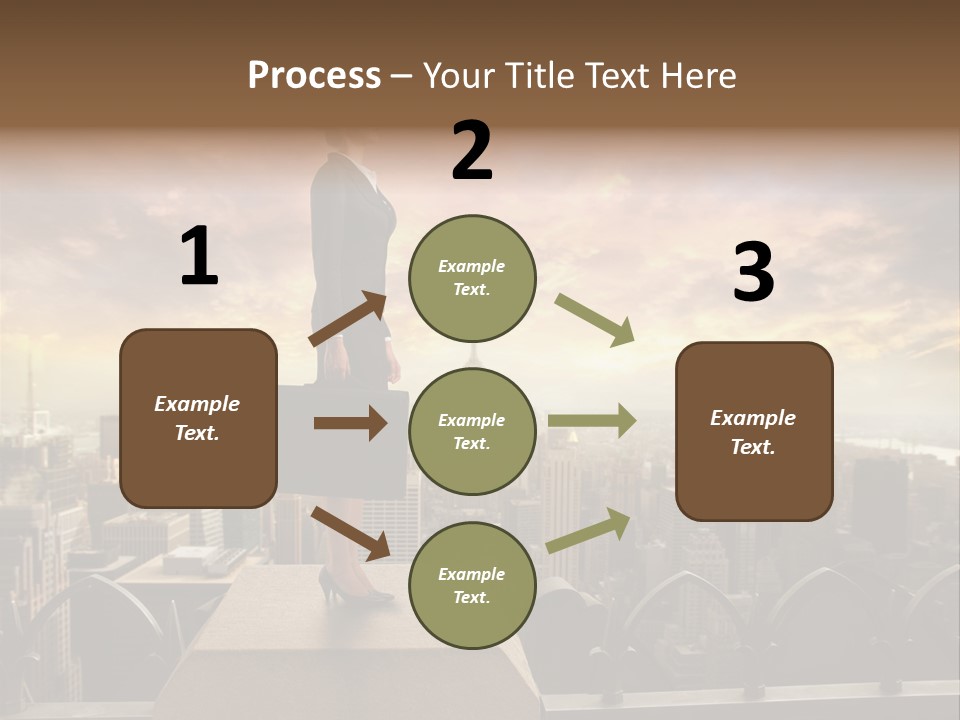 High Office Sunset PowerPoint Template
