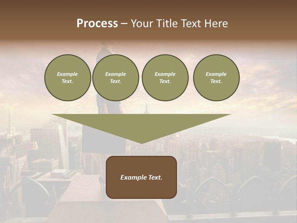 High Office Sunset PowerPoint Template