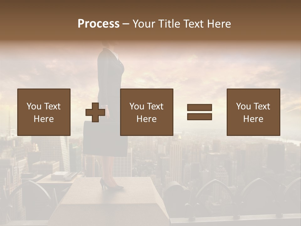 High Office Sunset PowerPoint Template