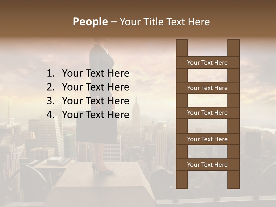High Office Sunset PowerPoint Template