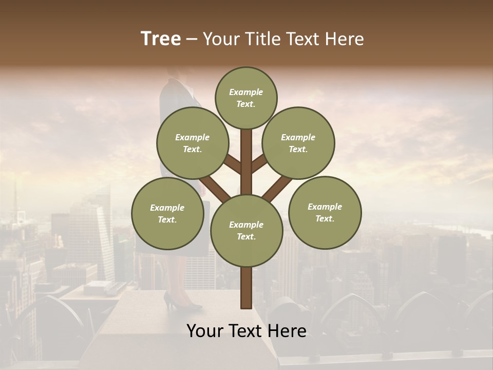 High Office Sunset PowerPoint Template