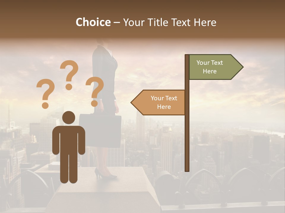 High Office Sunset PowerPoint Template