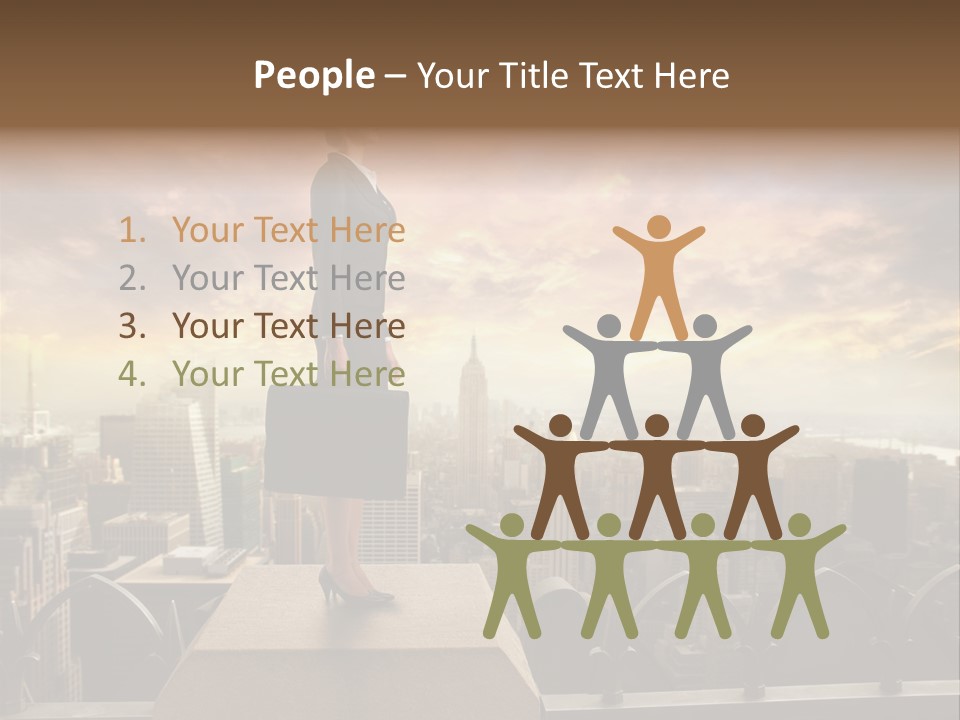 High Office Sunset PowerPoint Template