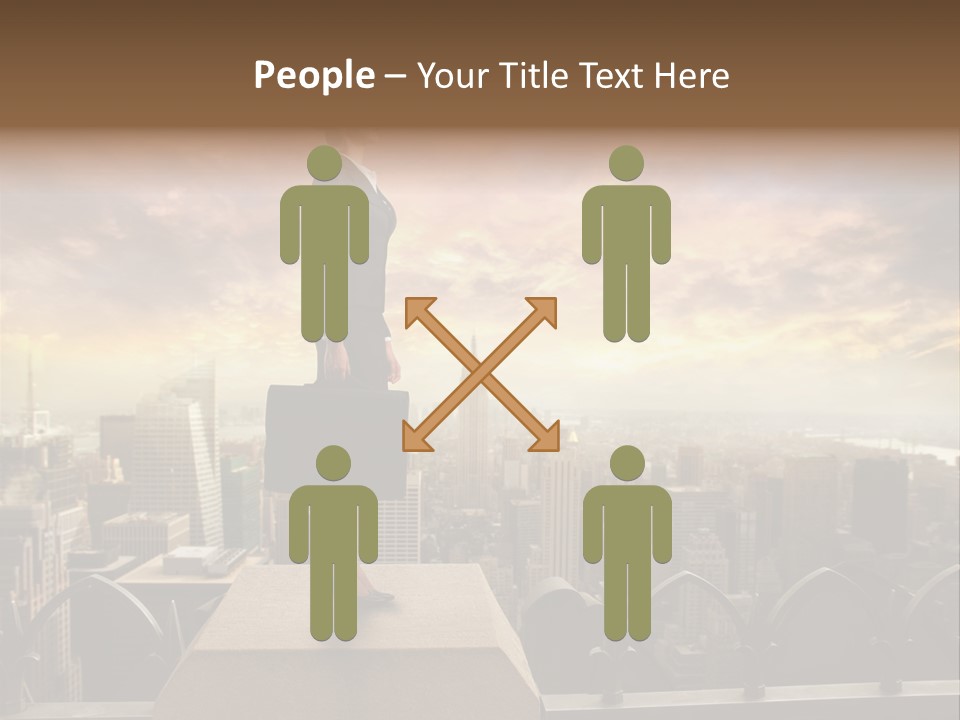 High Office Sunset PowerPoint Template