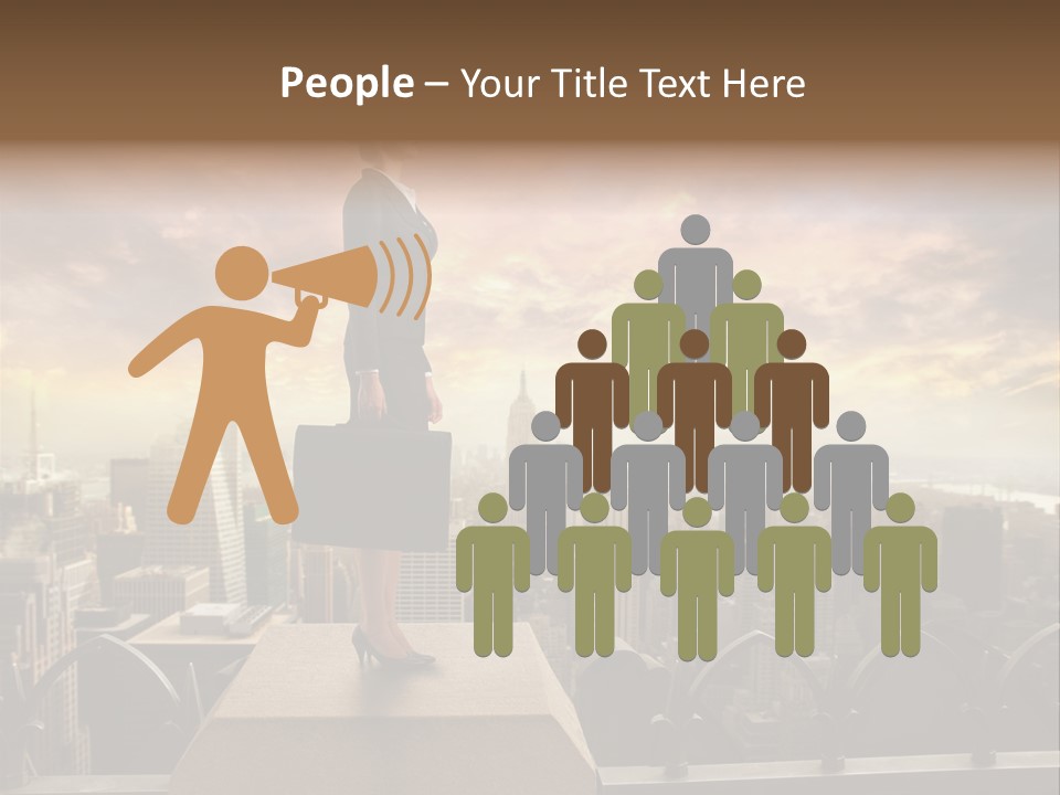 High Office Sunset PowerPoint Template