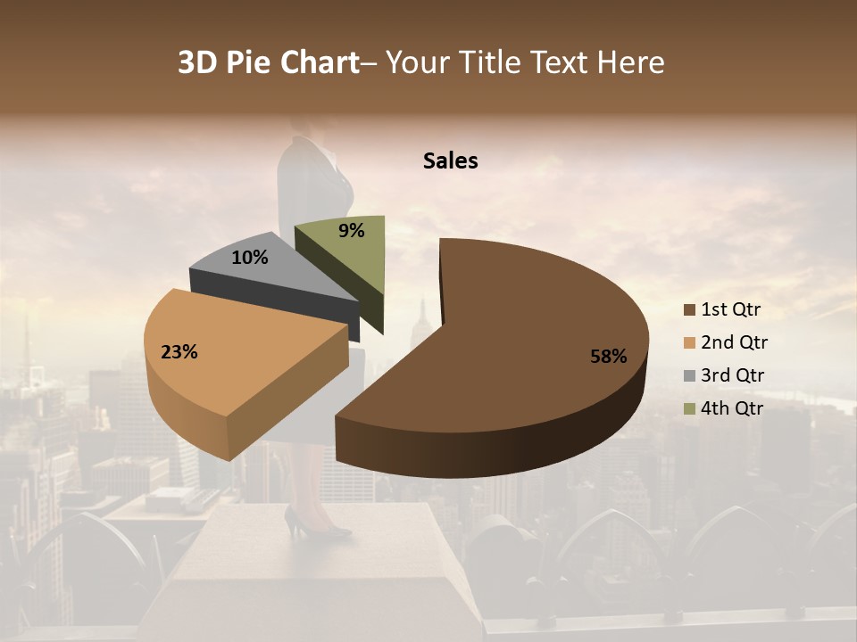High Office Sunset PowerPoint Template