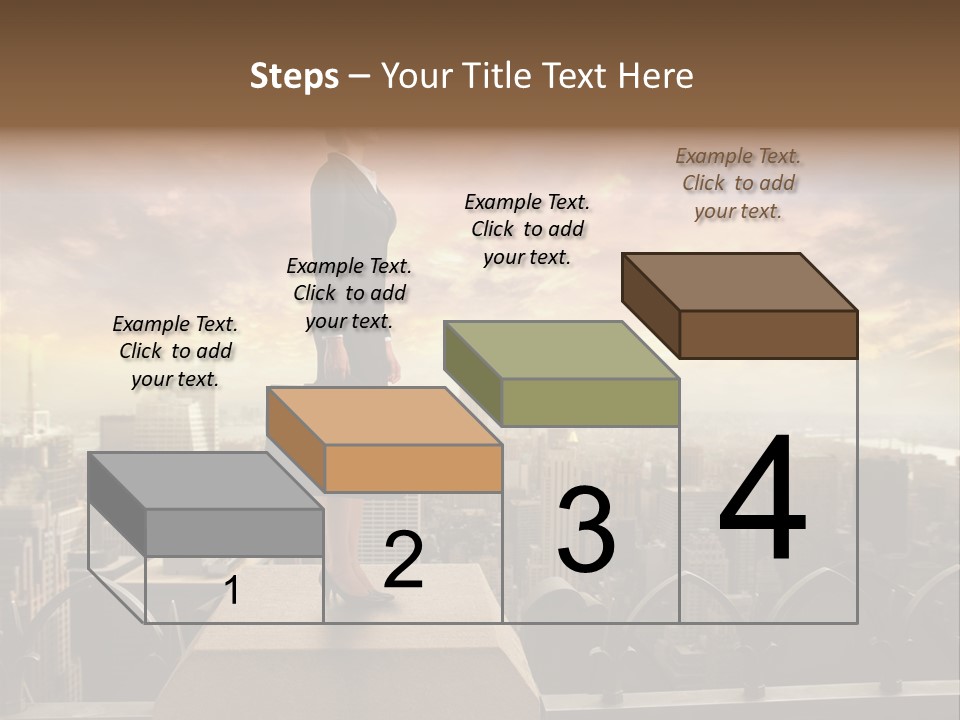 High Office Sunset PowerPoint Template