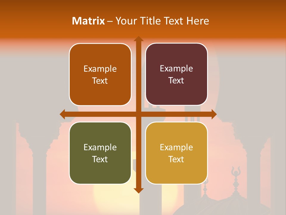 Islam Sunset Mosque PowerPoint Template