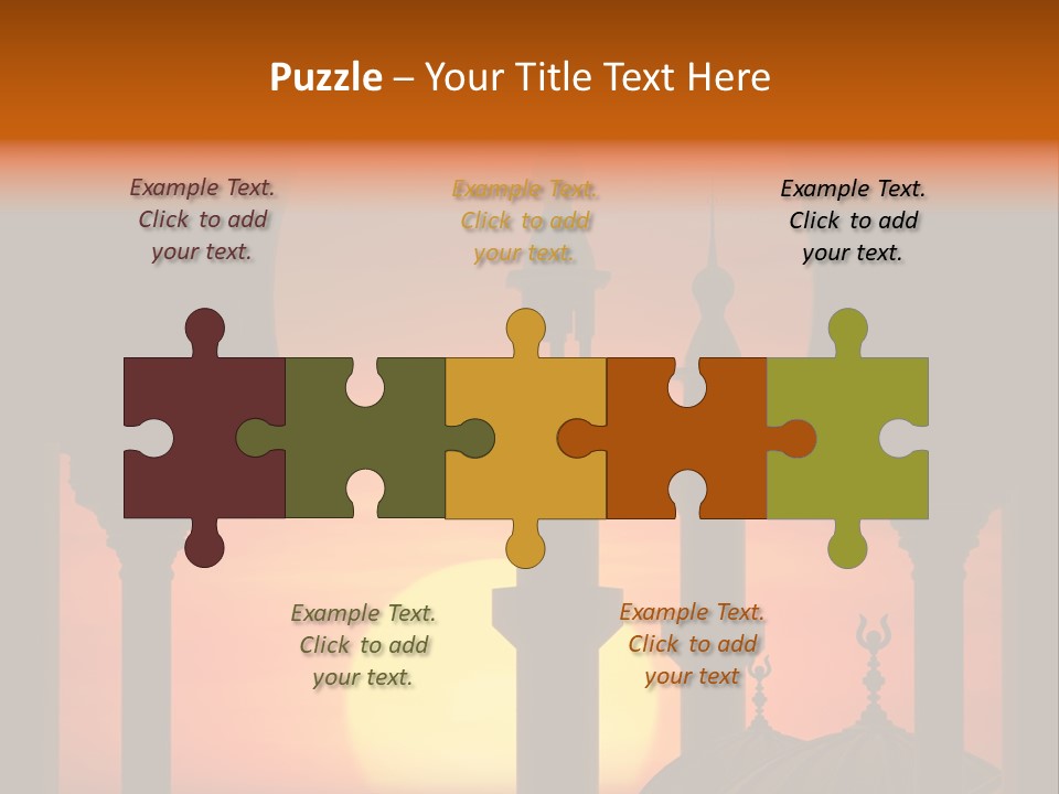 Islam Sunset Mosque PowerPoint Template