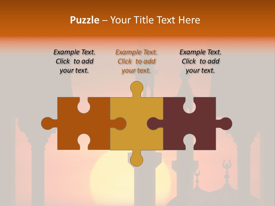 Islam Sunset Mosque PowerPoint Template