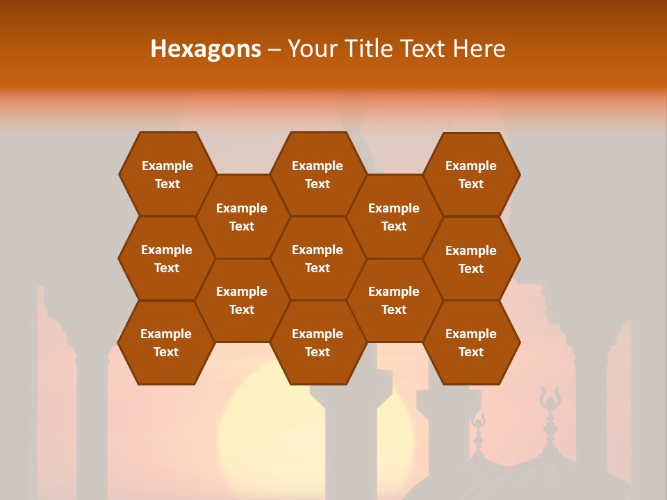 Islam Sunset Mosque PowerPoint Template