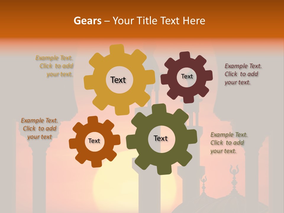 Islam Sunset Mosque PowerPoint Template