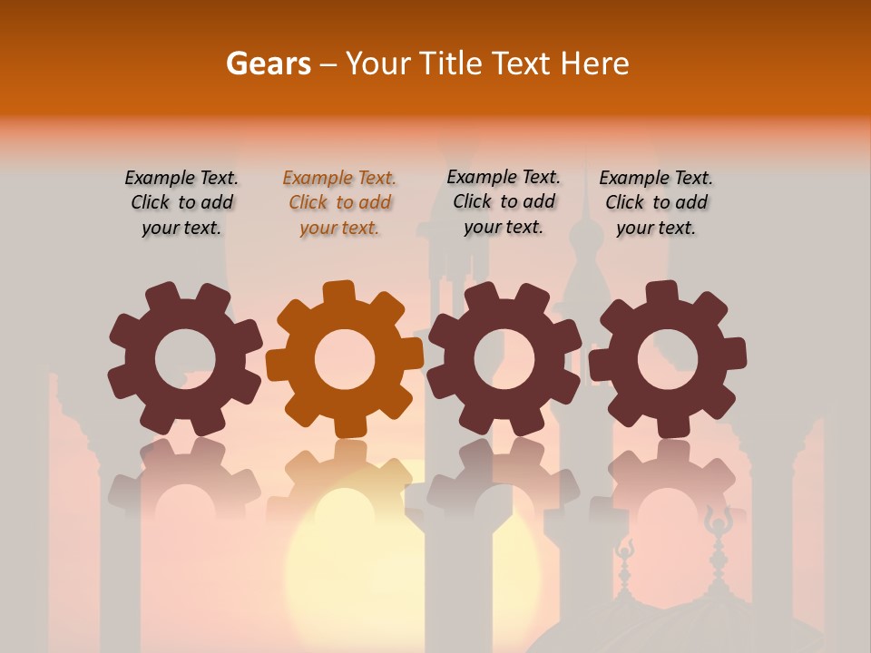 Islam Sunset Mosque PowerPoint Template